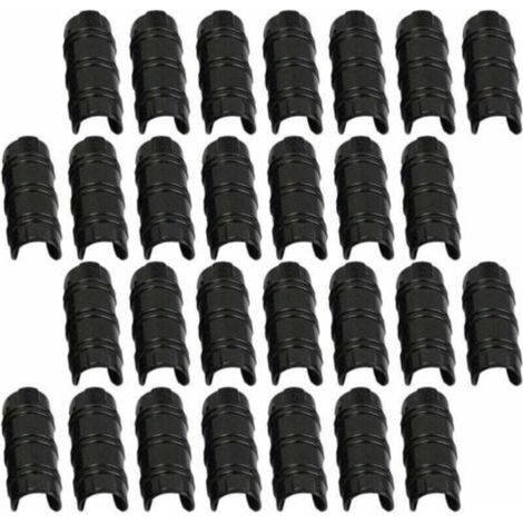 Accesorio para invernadero, 30 clips de 32 mm para invernadero, abrazaderas para tuberías para asegurar cubiertas, películas y plantas en invernaderos de jardín.