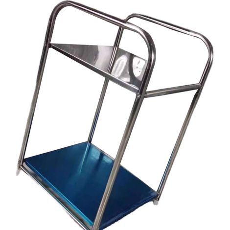Ablagefach aus Edelstahl, stabile Stütze, Seitenregal, Beistelltischstütze für Badezimmer, Schlafzimmer, zwei Ebenen (zwei Bretter)