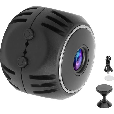Mini caméra WiFi 1080P avec détection PIR, enregistrement photo/vidéo, vision nocturne, surveillance domestique (1/5)