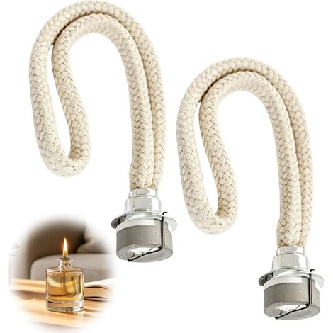 2 Mèches de Rechange pour Lampe Catalytique - Lot de 2 - Céramique et Métal - Diffusion Homogène de Parfum - Salon Chambre Bureau - 19 cm x 18 mm (1/5)