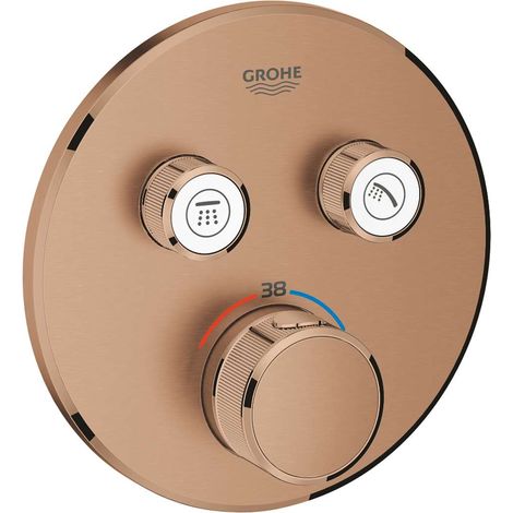 Grohe Grohtherm SmartControl - Miscelatore doccia termostatico ad incasso, 2 utenze, Warm Sunset spazzolato 29119DL0 (1/2)