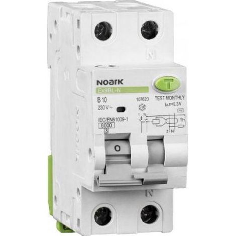 Noark Ex9BL Interruttore differenziale 16A 30mA da montare su guida DIN