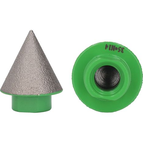 Outil de chanfreinage diamanté pour brasage de la pierre, des carreaux de céramique, du verre et des forets d'agrandissement (vert) (1/5)