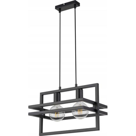 Lampada a sospensione loft nera Merci 2xE27 Sigma Lighting (1/3)