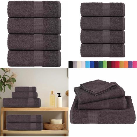 vidaXL Gästetücher 4 Stk. Anthrazit 30x50 cm 360 g/m² 100% Baumwolle (1/5)