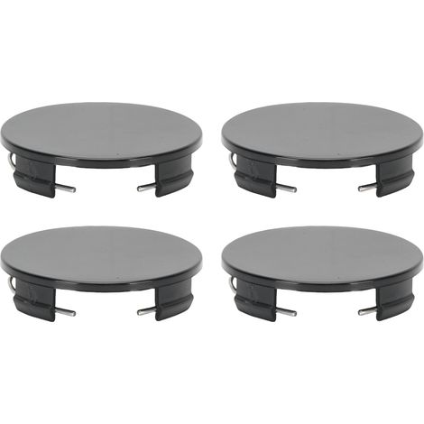 4 Stück 65 mm (2,6 Zoll) Radnabenkappen mit Fallschutz, 62,2 mm Innendurchmesser, universelle Nabenabdeckung, schwarz (1/5)