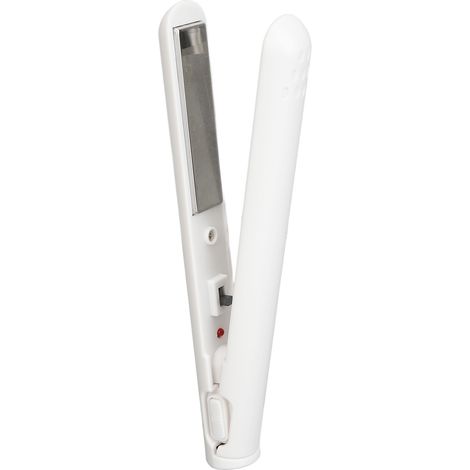 Lisseur à cheveux portable à température constante et à chauffage uniforme, idéal pour les franges (blanc). (1/5)