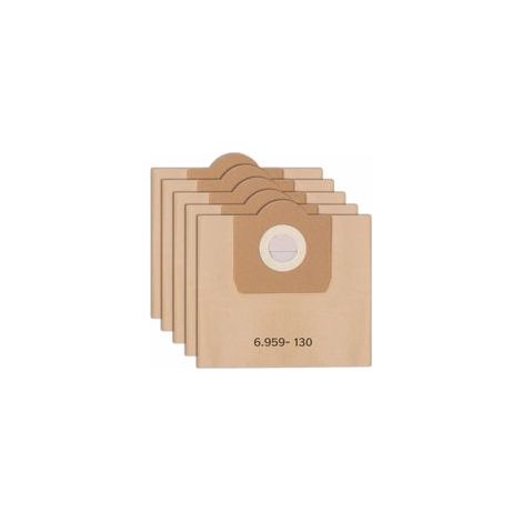 5PCS Sacs d'aspirateur pour Kärcher, Sacs Droits Aspirateur pour Karcher WD3/MV3/ WD 3 Premium, Sacs Filtrants en Papier de Rechange 6.959-130.0 A2201/2204/2504/2554/2251/2604, SE 4001 4002 (1/4)