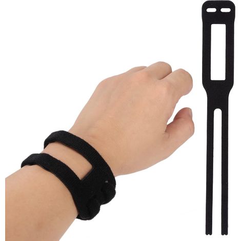 Muñequera para lesiones TFCC, muñequera deportiva fina y transpirable para muñeca izquierda y derecha, correas de soporte de peso ajustables y ligeras, ideal para ejercicio y yoga, negra