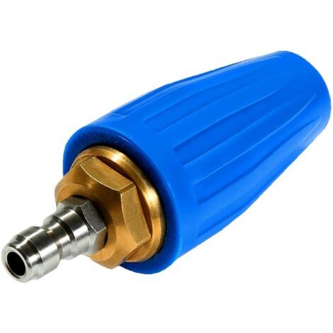Buse de turbine rotative universelle pour Nettoyeur haute pression à eau, 3600 PSI 250 bar, 1/4 raccord rapide buse de nettoyage à turbine rotative (Blue - Bleu) (1/5)