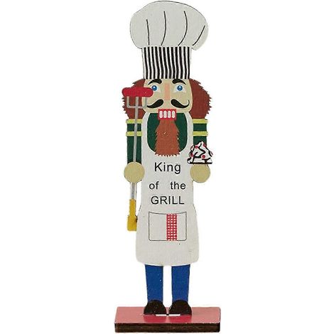 Casse-noisette en figurine, décoration de Noël, statue artisanale, soldat casse-noisette en bois pour sapin de Noël.-Chef (1/5)