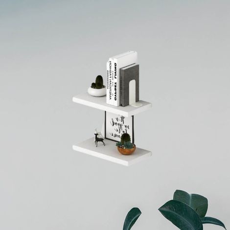 Coppia mensole bianco frassinato 45x23x2,2h LAUME45BI (1/2)
