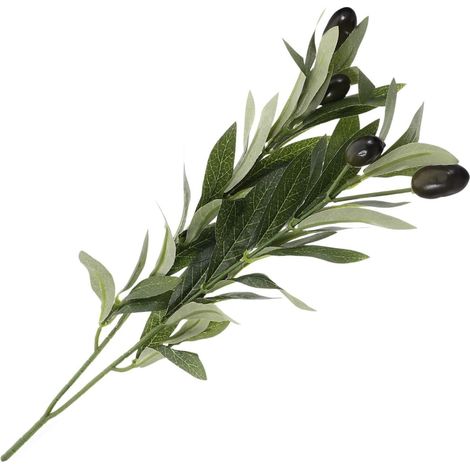 Branches D'olivier Artificielles Réalistes avec Fruits, Tiges Flexibles en Tissu et Plastique, Décor Naturel pour Centre de Table, Mariage et Jardin (1/5)