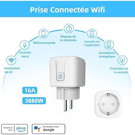 WiFi 16A Socket - Control (2.4 GHz) - Energy Monitoring, Timer, Countdown (1/4)