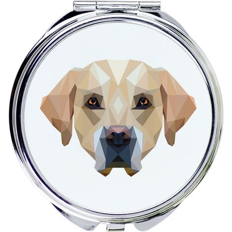 Labrador Retriever - specchio con foto e iscrizione geometrica di Art-Dog (1/3)