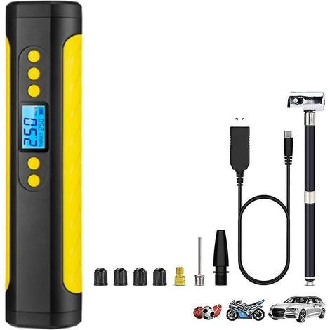 Compresseur d'air portable pour pneus, avec télécommande et écran, pour gonfler les pneus de vélo, de voiture ou de moto.-AquaForge (1/5)
