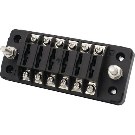 boitier fusible 12v auto 6 voies boite fusible pour ATO/ATC 1-20A fusible connecteur à vis porte-fusible avec fusible，1255.2cm (1/5)