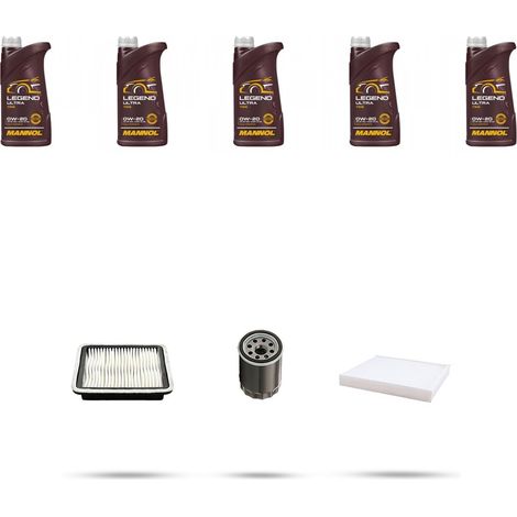 Kit tagliando 3 FILTRI e 5L OLIO compatibile con Subaru Legacy V 2.5I 127kw dal 2012 (1/5)