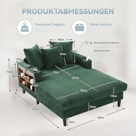 Fauteuil en corde avec méridienne, inclinaison large, porte-gobelets, éclairage LED, poche latérale, rangement, port USB, pieds plastique stables