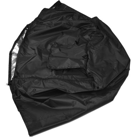 Housse de cage métallique pour chien (124,5 x 84 x 79 cm) - Imperméable, anti-UV et anti-poussière - Noir (1/5)