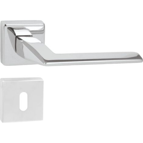 DOMINO Poignée de porte ELIZA QR M6 BB Poignée avec rosace BB pour clé Chromé brillant (1/5)