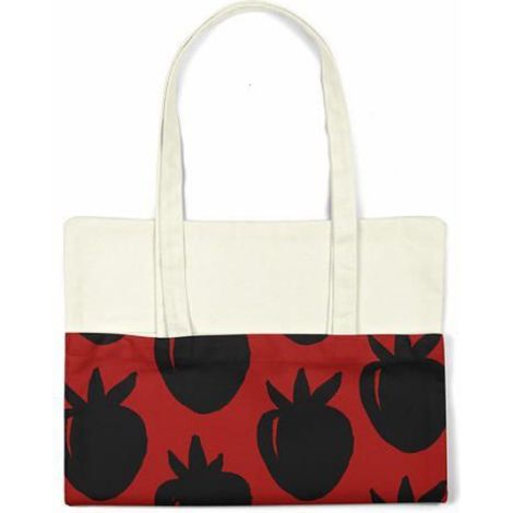 Sac shopping - Bonamaison TRGCTB100755 - Coton réutilisable - Noir - 34 x 40 cm, anse 30 cm (1/4)