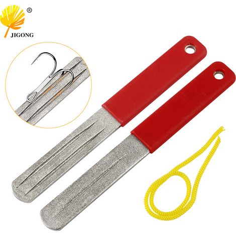 Lime à hameçons à simple ou double rainure, lime à hameçons double face, outils de pêche, lime à affûter les hameçons, lime pour pointes d'hameçons, affûtage des hameçons pour la pêche à la mouche et (1/5)