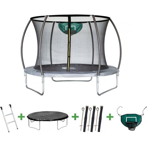 Trampolin mit Innennetz und Basketballkorb Jumper Ø 3,05 - Grau (1/5)