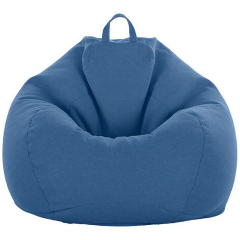 BUNTHAUS Sac de canapé Lazy Housse de Canapé Inclinable Tissu Housses de Fauteuil Housse de Chaises sans Remplissage Siège Pouf Feuilletée Tatami Salon Meubles (Bleu, 75 x 95cm) (1/5)