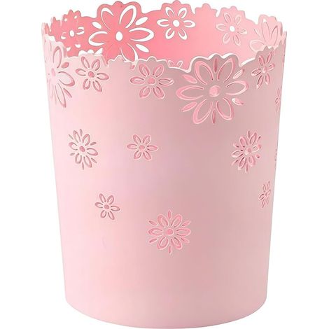 Poubelle Bureau - 1 Unité - Plastique PP Rose - Sans Couvercle - Chambre Enfant Cuisine - Grand Modèle (1/5)
