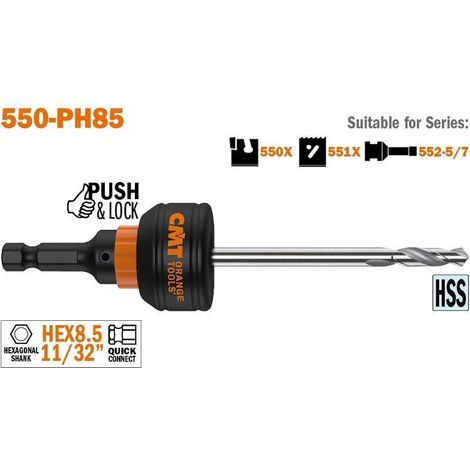 CMT mandril con broca corona cmt 550x-ph85 , 0UNIDADES , CMT mandril con broca corona cmt 550x-ph85 , 0UNIDADES