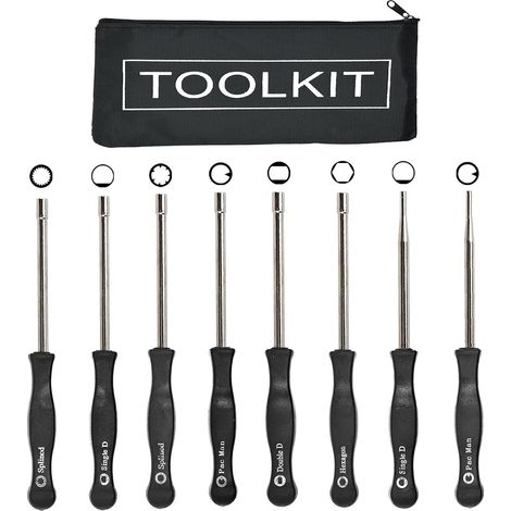 Kit d'outils de réglage du carburateur pour Moteur de carburateur 2 Temps commun - Ensemble d'outils de réglage du carburateur Outil de réglage de la Mise au Point du carburateur (8pcs)