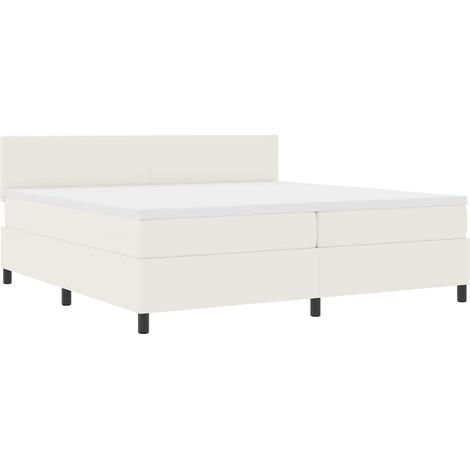 Maison Exclusive - Boxspringbett Creme und Weiß 200 x 200 cm Cord