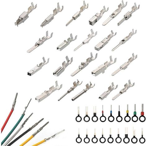 Crea – Kit de 340 bornes à broches de faisceau de câbles – 6 tailles 1/1.5/1.8/2.2/2.8/3.5mm – Connexions fiables pour applications automobiles et industrielles (1/5)