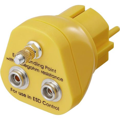 TRU COMPONENTS TC-12351672 Connettore di messa a terra M5, 2 collegamenti a pulsante 10 mm 1 pz. (1/3)
