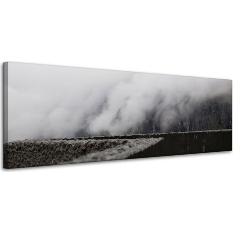Lienzo impreso Naturaleza Niebla en las montañas 120x40 cm