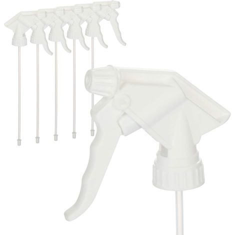 Set di 6 ugelli spray 28/400 con guarnizione in NBR bianca per flaconi spray. (1/3)