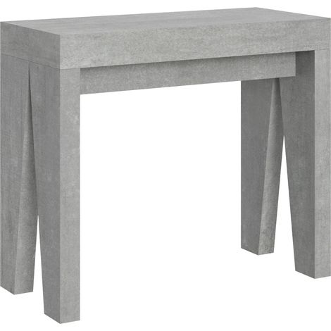 Consolle Allungabile 90-300x42x77 cm in Nobilitato Grigio (1/5)