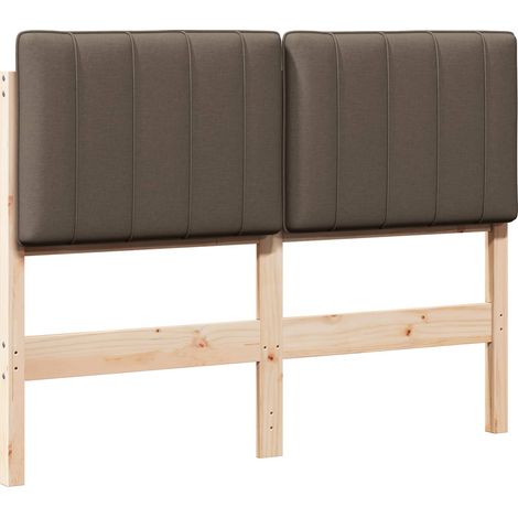 Maison Exclusive - Testiera imbottita Marrone e taupe 120 cm Pino massello