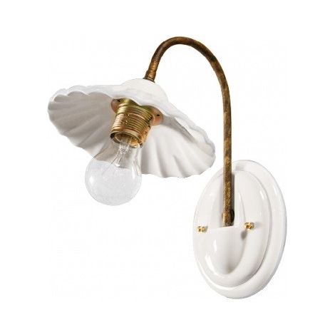 Applique in porcellana bianco FAI 9016/BI