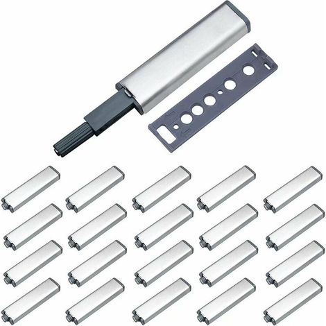 Push to Open Closet Door Magnet Jiayi Metal Magnetic Latch Push Open Closet Push Magnetic Closure for Cabinet Push to Open System Drawer Damper (20 Pieces) (1/5)