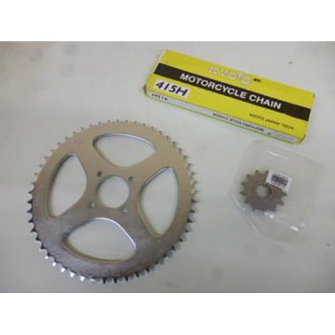 Kit chaîne pour Moto MBK 50 Xlimit 1997 à 1999 13X52 Neuf (1/3)