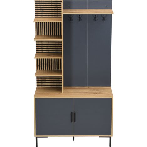 Flurgarderobe mit Schuhregal, Ablagen und Haken MODENUIT (1/5)