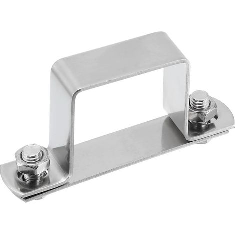 Soporte de montaje en forma de U, 45 mm x 45 mm, barra de acero inoxidable 304, soporte de seguridad para puertas, ventanas, cobertizos de jardín, barras cerradas