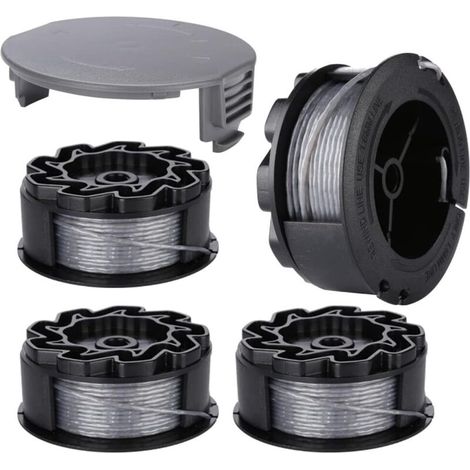 Trimmerfadenspule für BOSCH UniversalGrassCut 18 18-26 18-260 F016800570 mit Abdeckung (4 Stück)