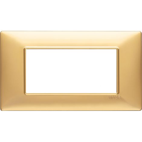 Vimar Plana placca 4 moduli colore oro opaco 14654.25