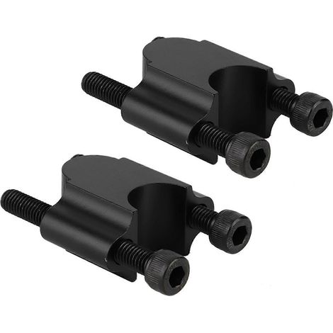 Universelle Lenkererhöhung aus Aluminiumlegierung 7/8" 22 mm Motorrad-Lenkererhöhungsklemme (Schwarz)