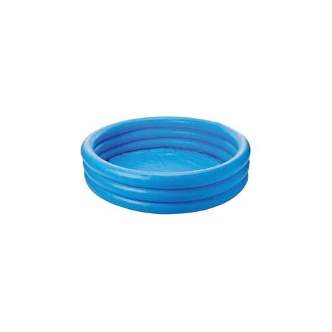 PISCINA GONFIABILE ROTONDA CRYSTAL BLU 3 ANELLI +2 ANNI  cm.168x38h.  peso kg.2,15 (58446)    INTEX