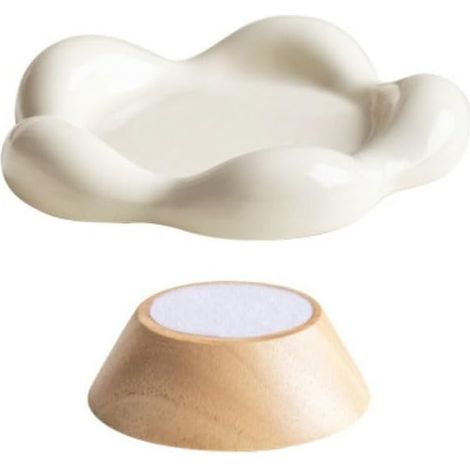 Gamelle pour chat, design surélevé pour une meilleure santé, gamelle en céramique en forme de fleur (1/5)