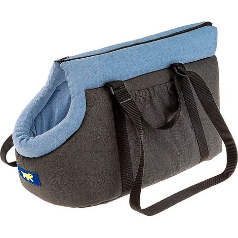 Ferplast BORSELLO Borsa trasportino per cani e gatti . Variante 60 - Misure: 48 x 26 x h 26 cm - Azzurro